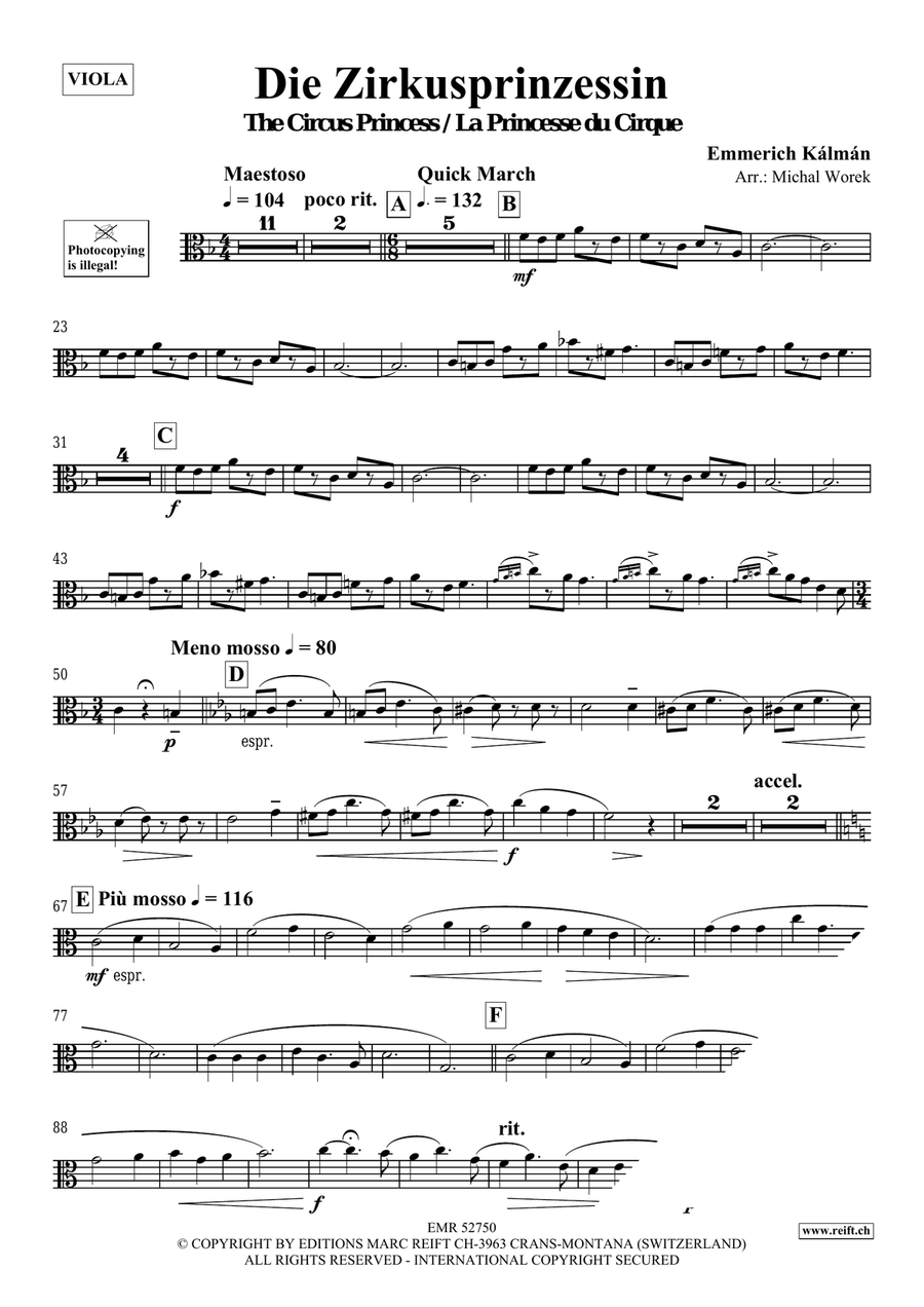 Die Zirkusprinzessin Die Zirkusprinzessin Piano Accompaniment scores gallery preview page 3