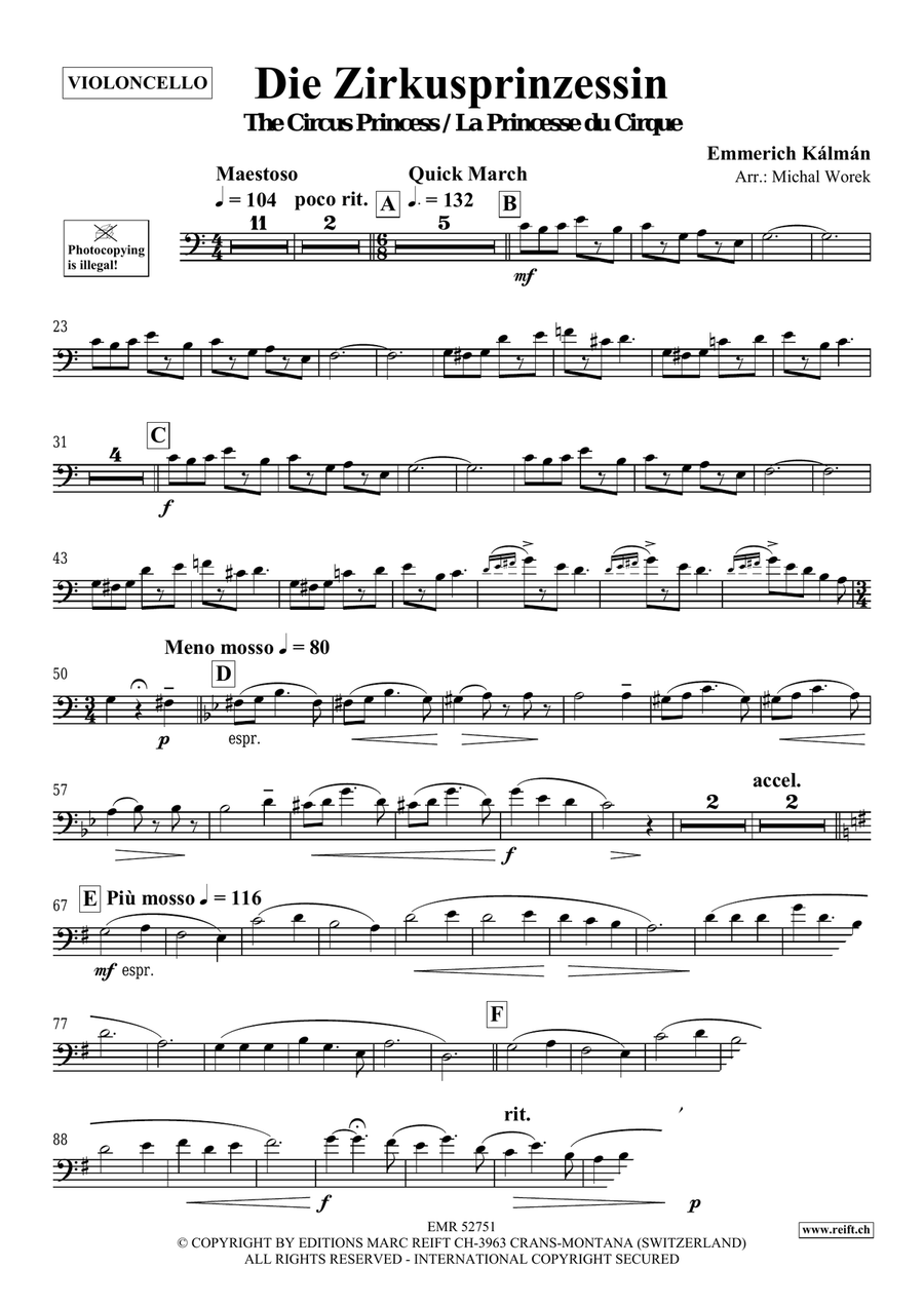 Die Zirkusprinzessin Die Zirkusprinzessin Piano Accompaniment scores gallery preview page 3