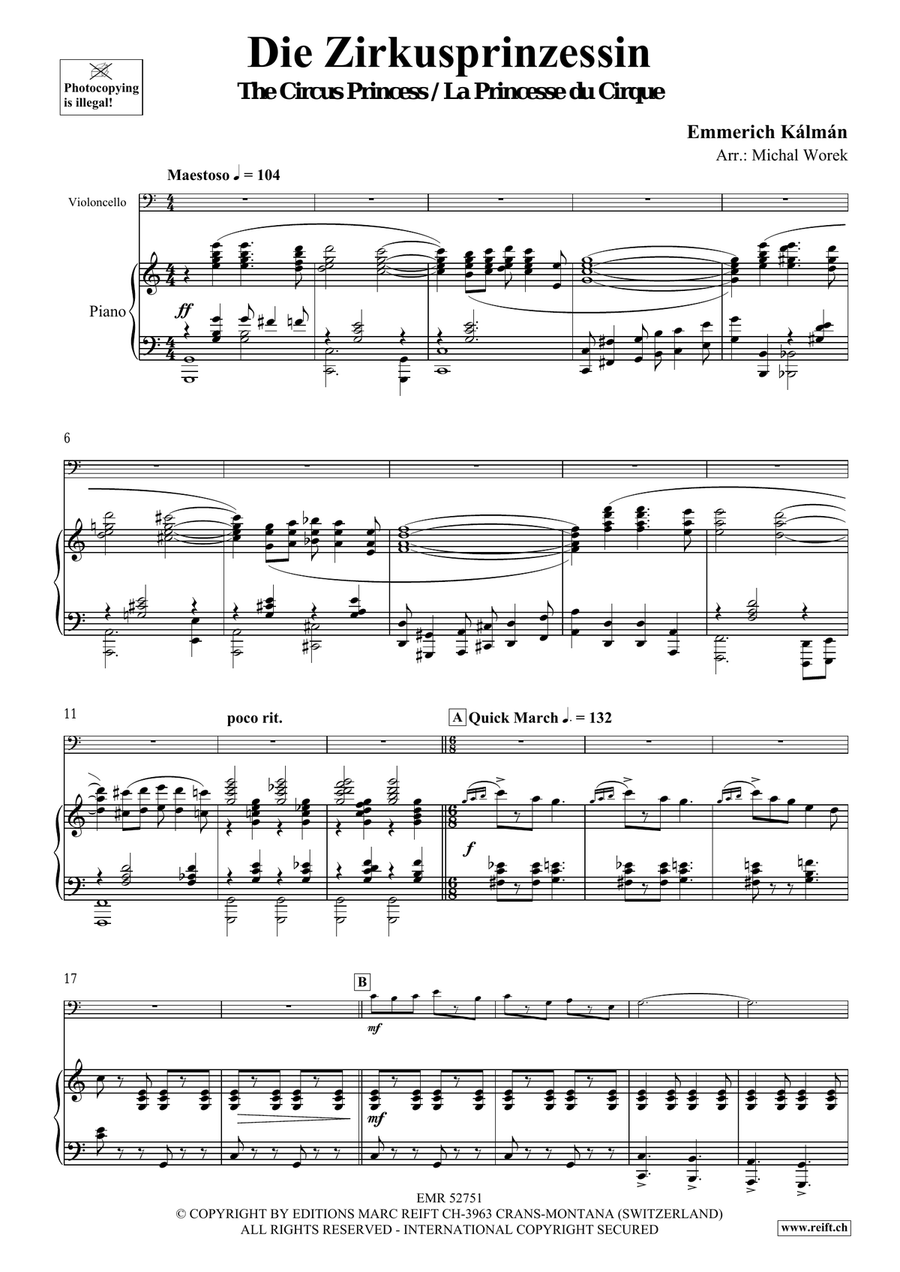 Die Zirkusprinzessin Die Zirkusprinzessin Piano Accompaniment scores gallery preview page 4