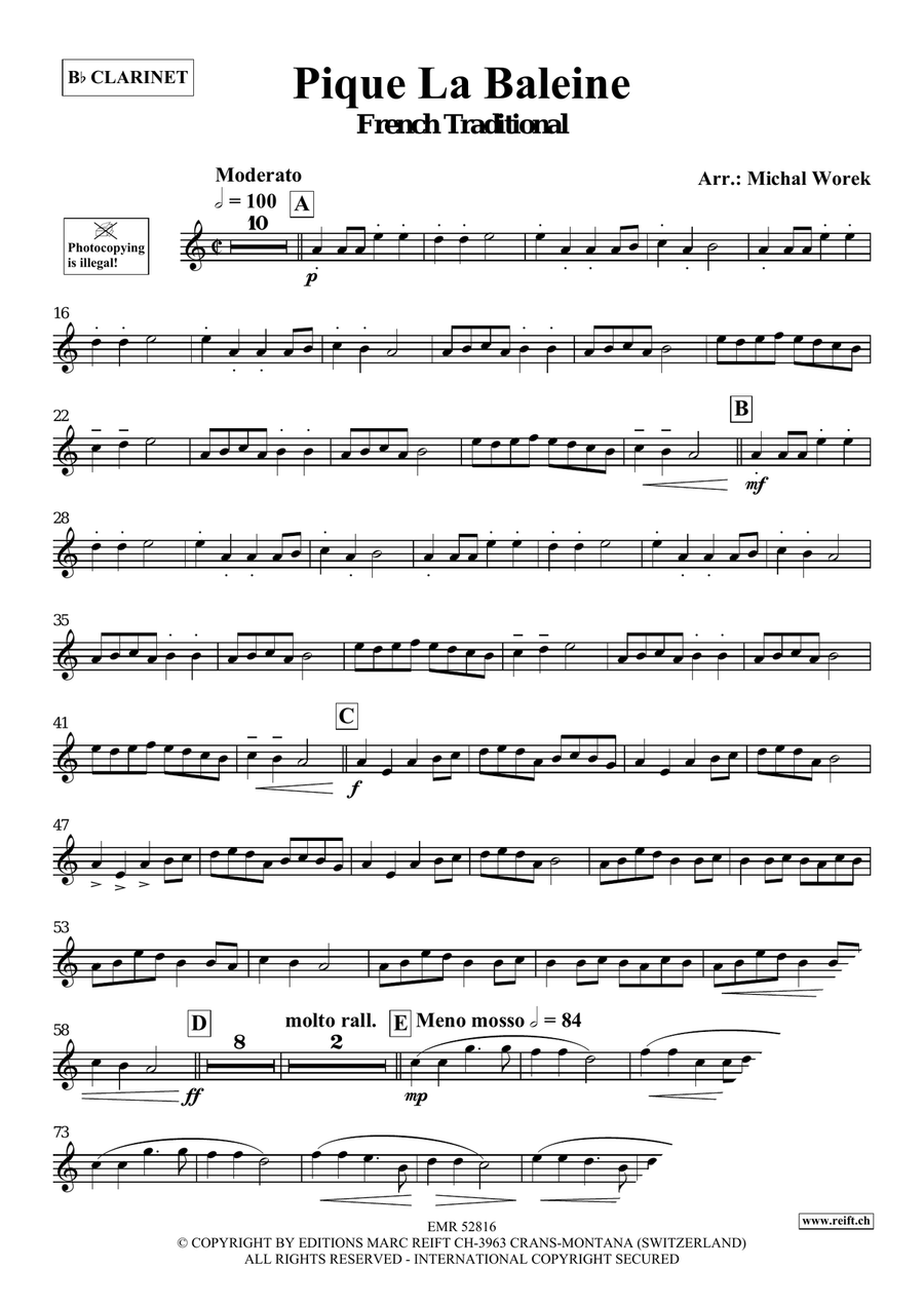 Pique La Baleine Pique La Baleine Clarinet Solo scores gallery preview page 3