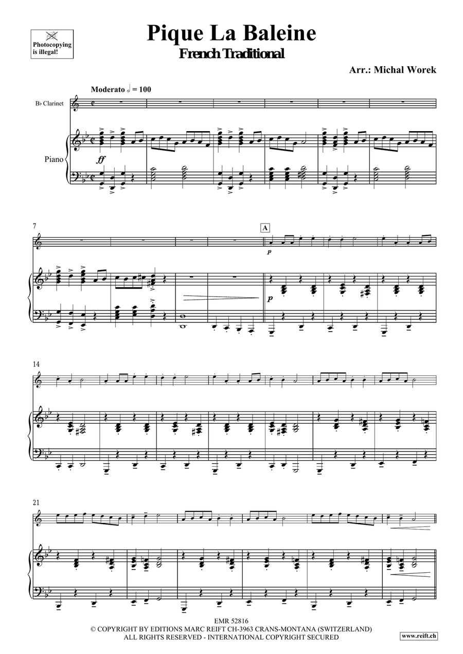 Pique La Baleine Pique La Baleine Clarinet Solo scores gallery preview page 4