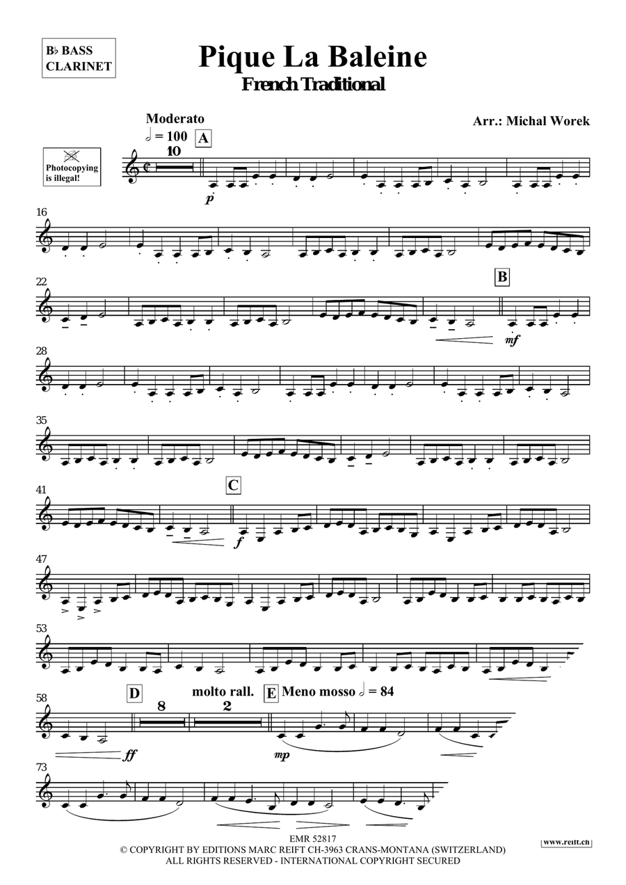 Pique La Baleine Pique La Baleine Bass Clarinet scores gallery preview page 3