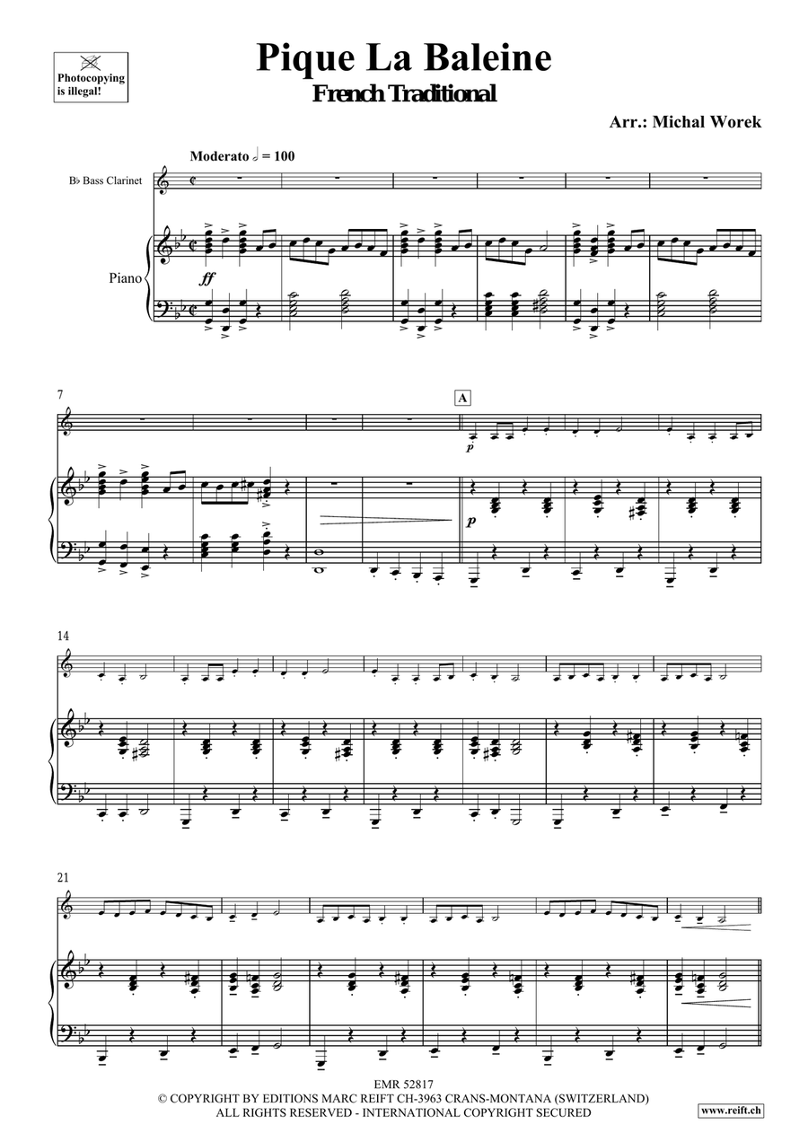 Pique La Baleine Pique La Baleine Bass Clarinet scores gallery preview page 4