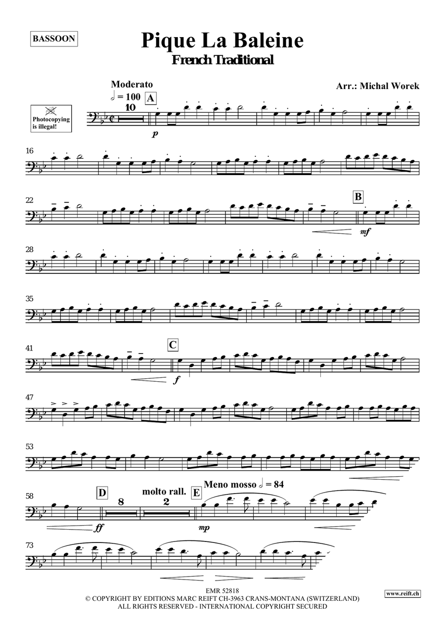 Pique La Baleine Pique La Baleine Bassoon Solo scores gallery preview page 3