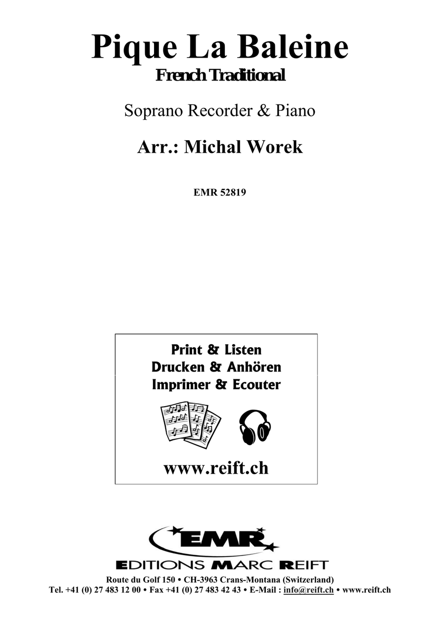 Pique La Baleine Pique La Baleine Soprano Recorder scores gallery preview page 2