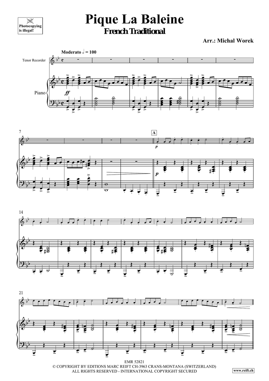 Pique La Baleine Pique La Baleine Tenor Recorder scores gallery preview page 4