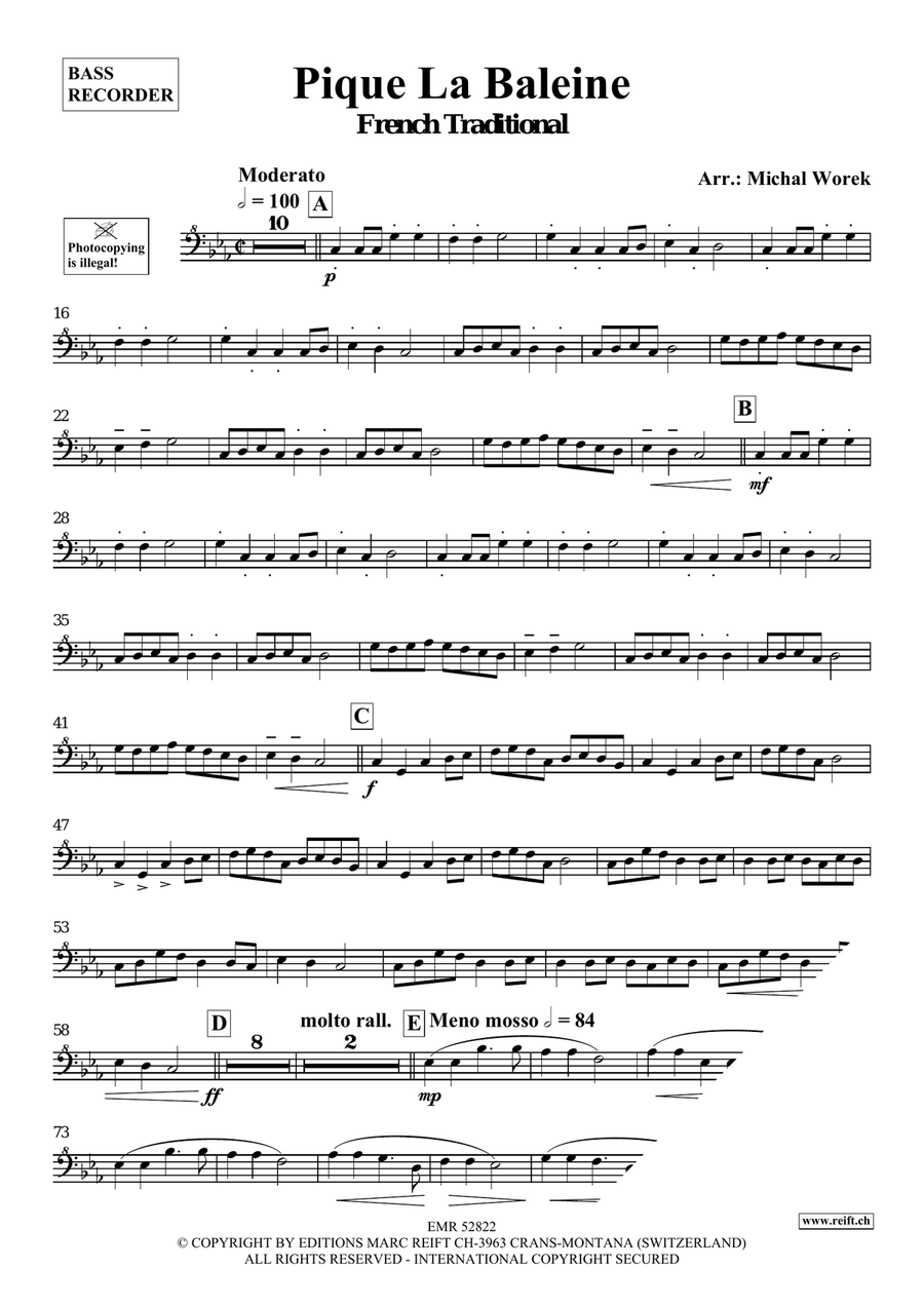 Pique La Baleine Pique La Baleine Bass Recorder scores gallery preview page 3
