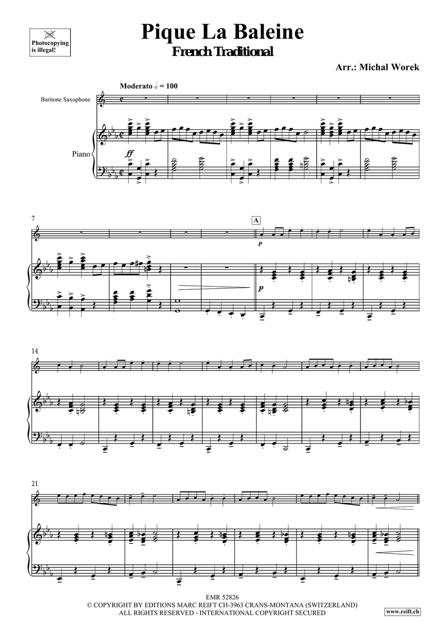 Pique La Baleine Pique La Baleine Baritone Saxophone scores gallery preview page 4