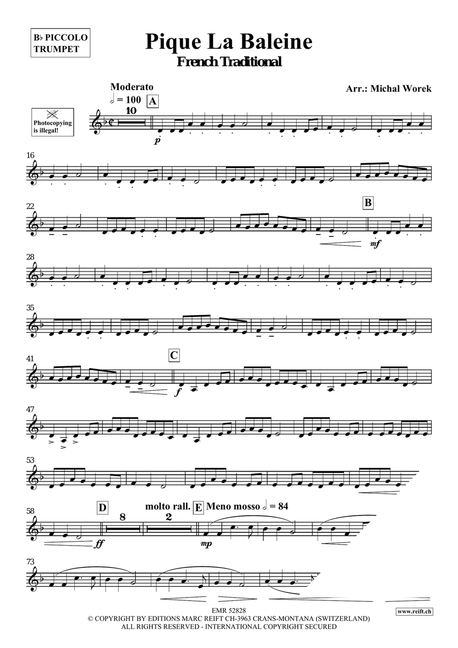 Pique La Baleine Pique La Baleine Piccolo Trumpet scores gallery preview page 3