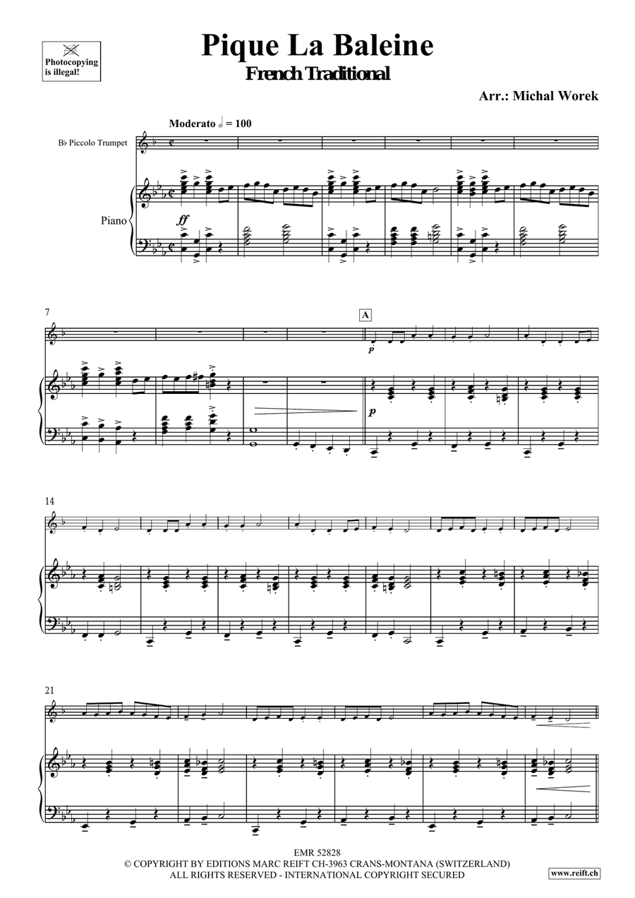 Pique La Baleine Pique La Baleine Piccolo Trumpet scores gallery preview page 4