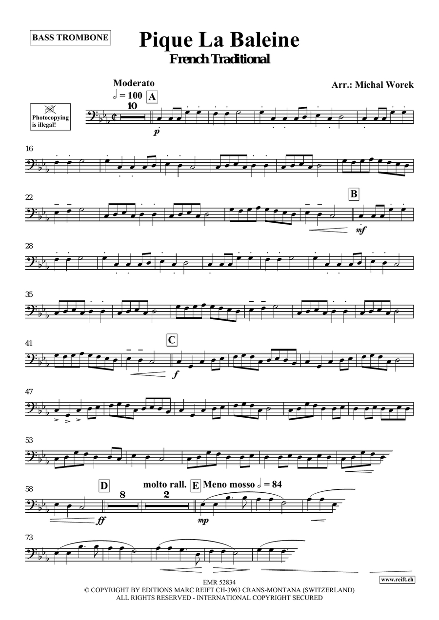 Pique La Baleine Pique La Baleine Bass Trombone scores gallery preview page 3