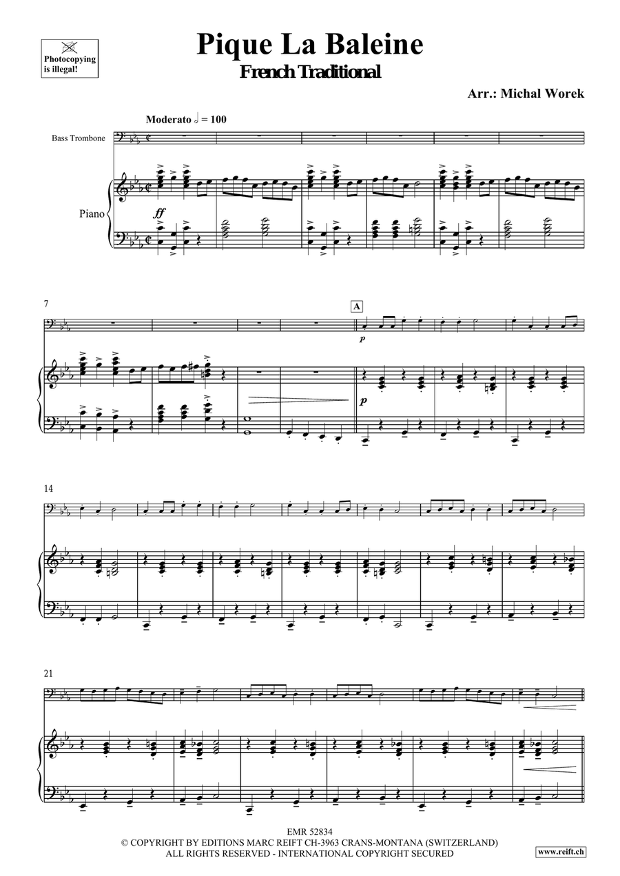 Pique La Baleine Pique La Baleine Bass Trombone scores gallery preview page 4