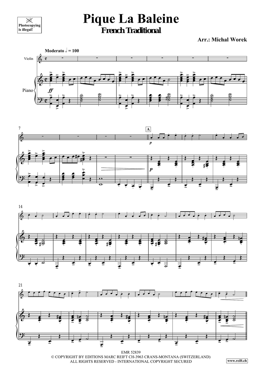 Pique La Baleine Pique La Baleine Violin Solo scores gallery preview page 4