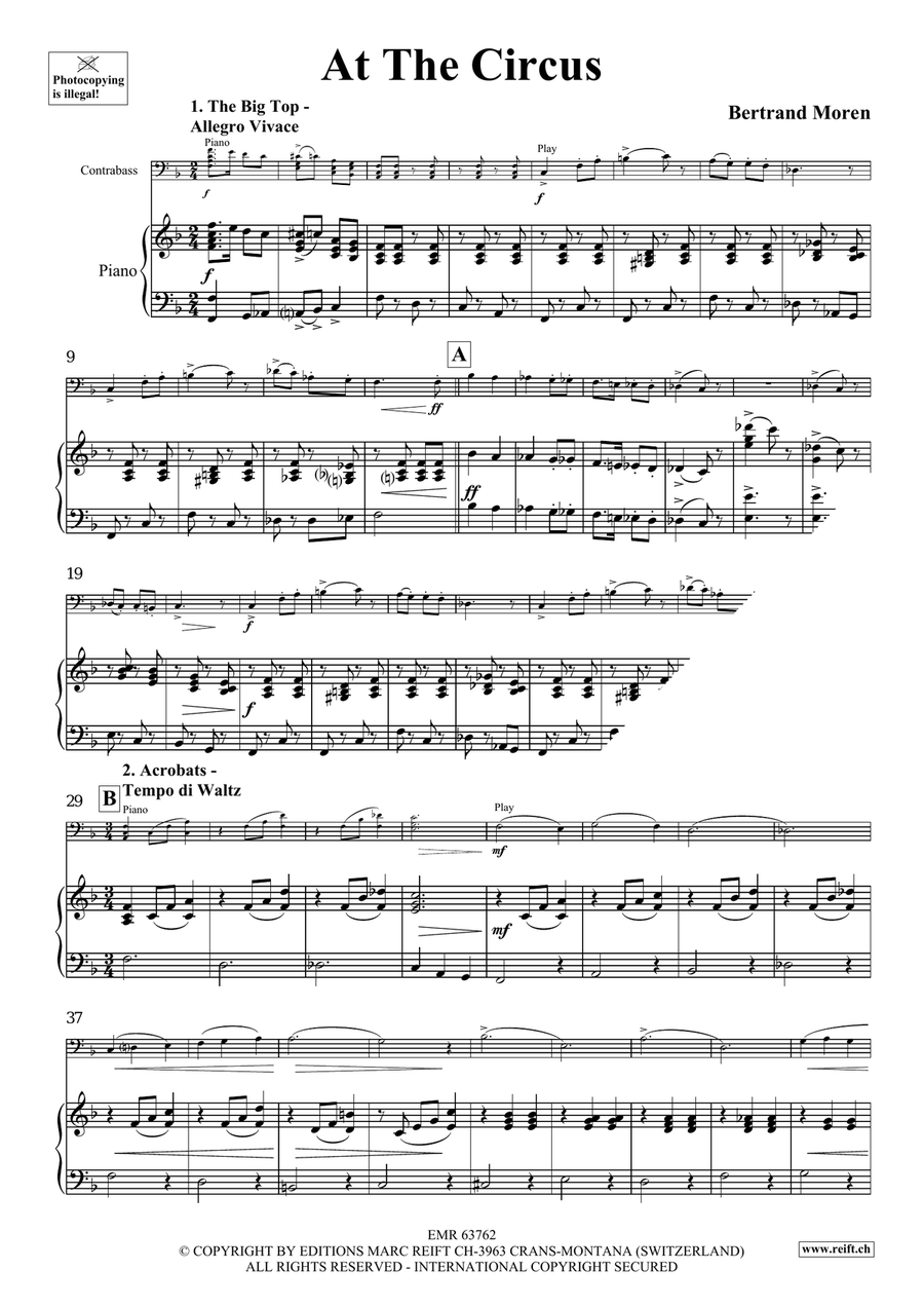 At The Circus At The Circus Double Bass scores gallery preview page 5