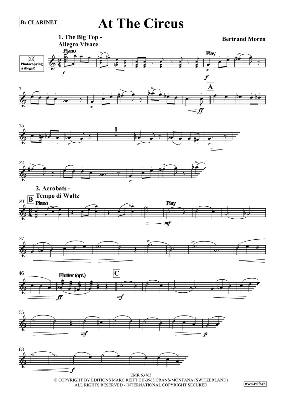 At The Circus At The Circus Clarinet Solo scores gallery preview page 4
