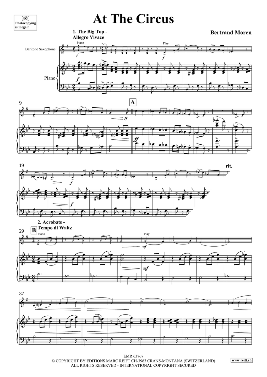 At The Circus At The Circus Baritone Saxophone scores gallery preview page 5