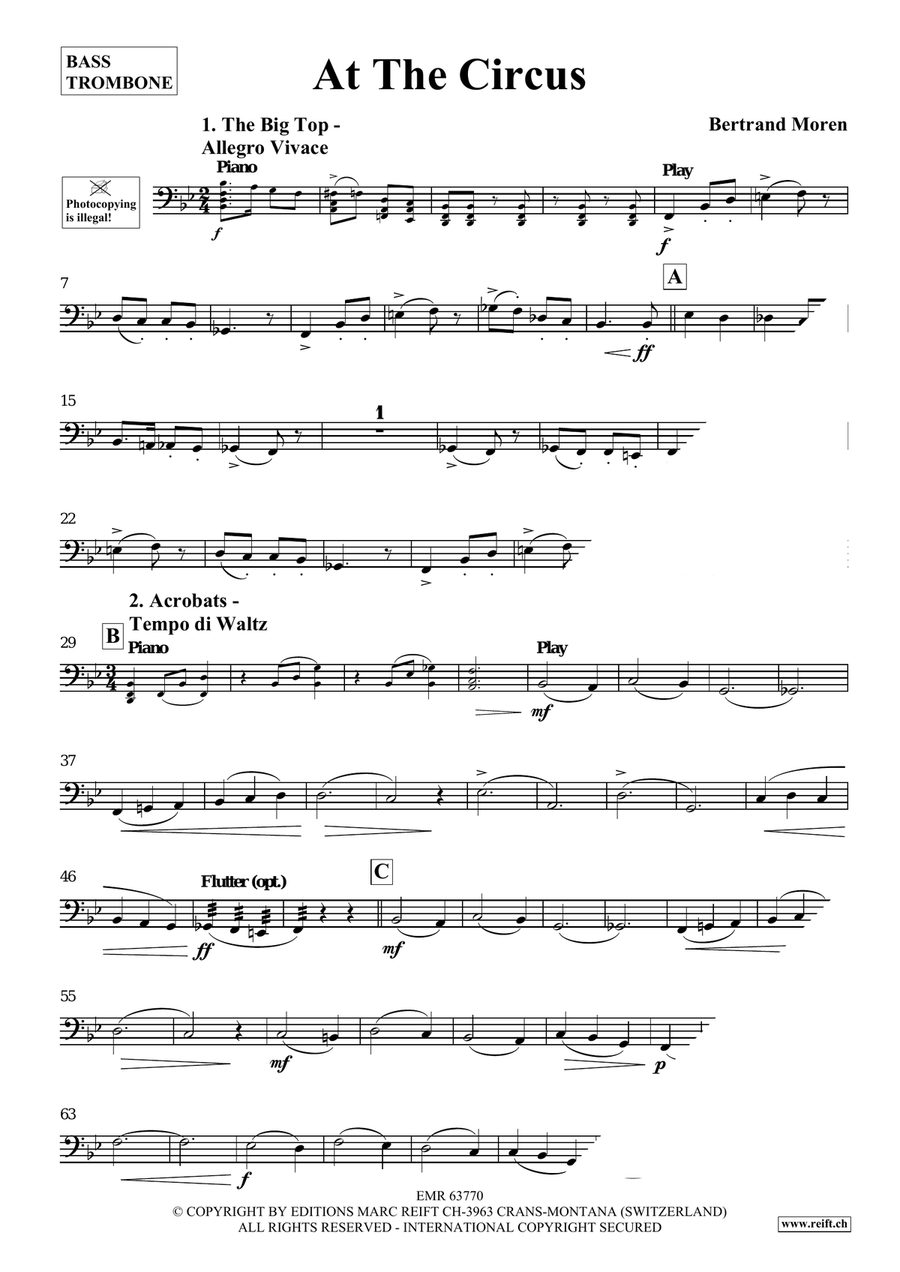 At The Circus At The Circus Bass Trombone scores gallery preview page 4