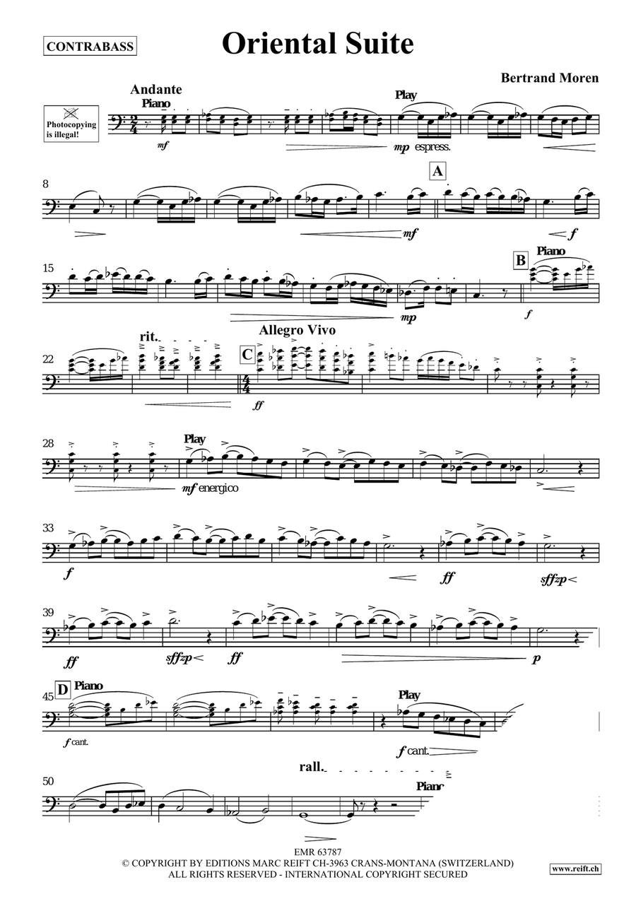 Oriental Suite Oriental Suite Double Bass scores gallery preview page 4