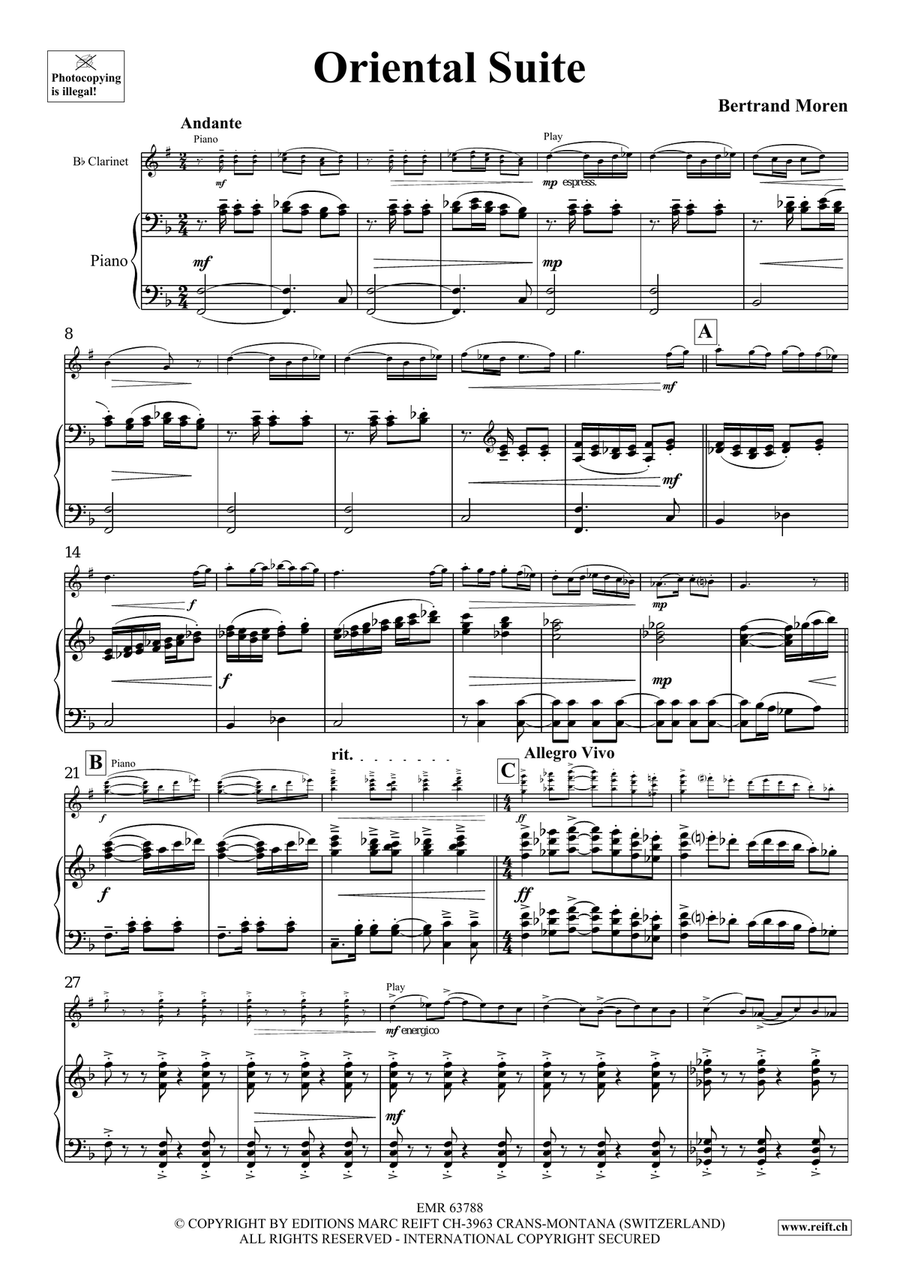 Oriental Suite Oriental Suite Clarinet Solo scores gallery preview page 5