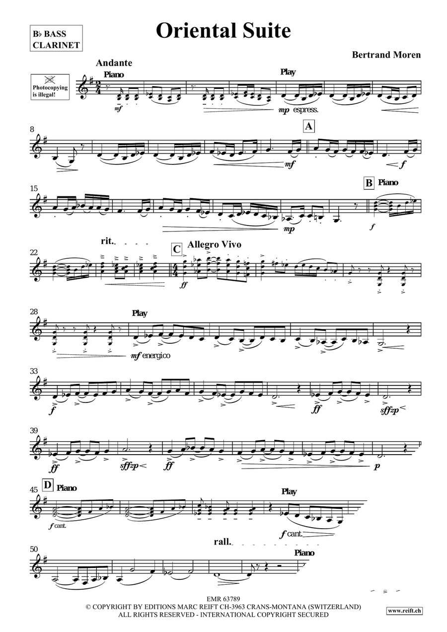 Oriental Suite Oriental Suite Bass Clarinet scores gallery preview page 4