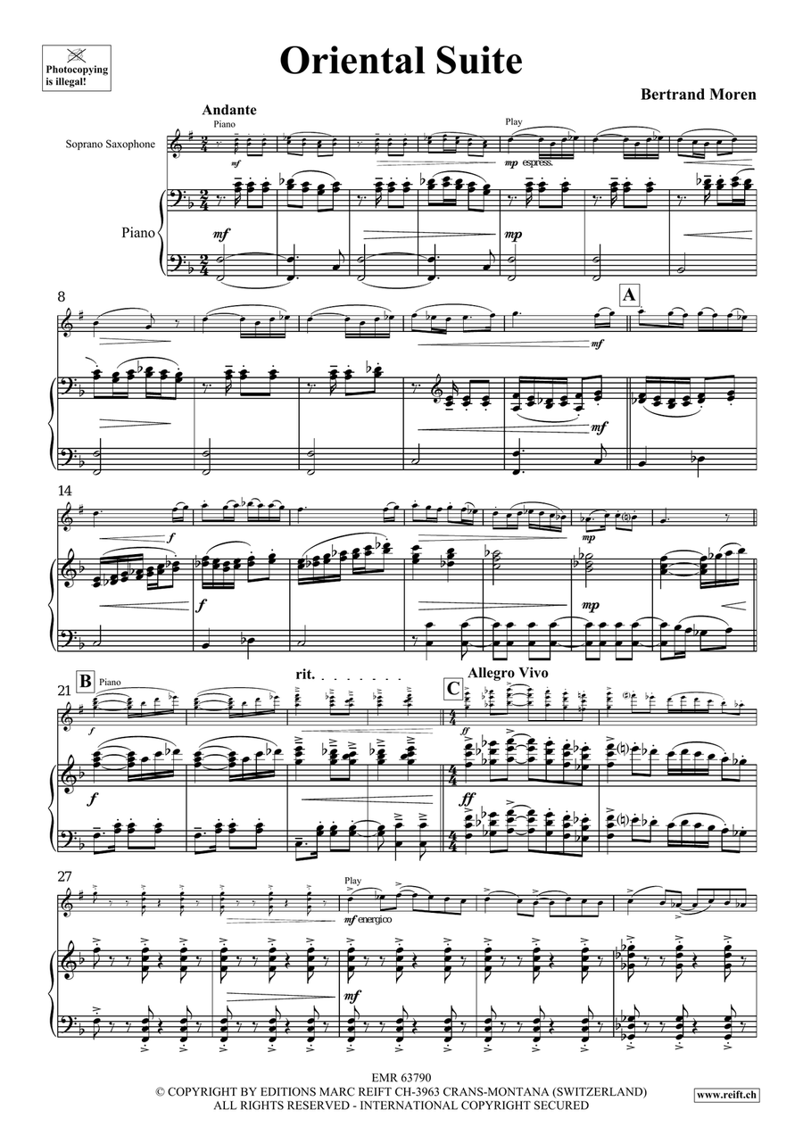 Oriental Suite Oriental Suite Soprano Saxophone scores gallery preview page 5