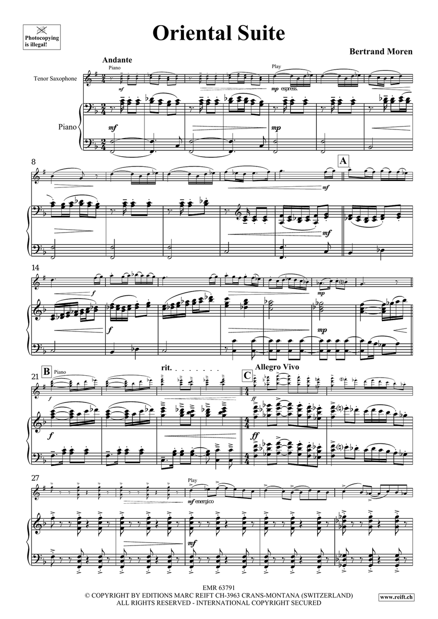 Oriental Suite Oriental Suite Tenor Saxophone scores gallery preview page 5
