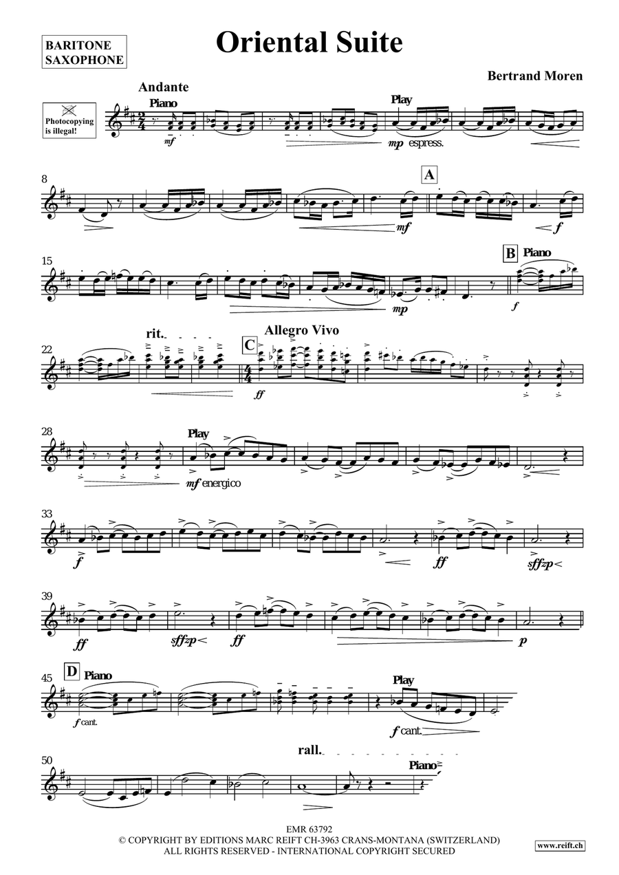 Oriental Suite Oriental Suite Baritone Saxophone scores gallery preview page 4