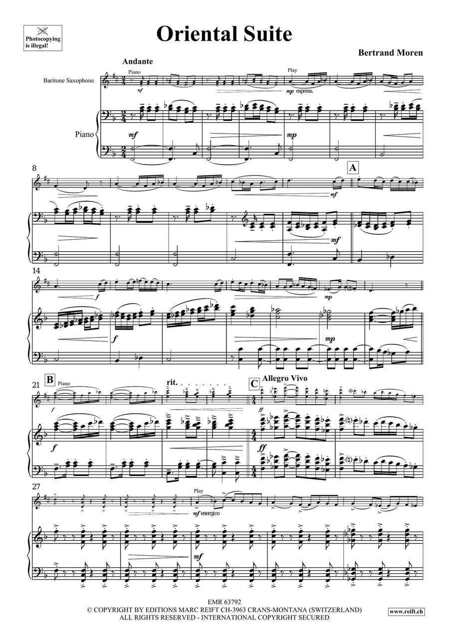 Oriental Suite Oriental Suite Baritone Saxophone scores gallery preview page 5