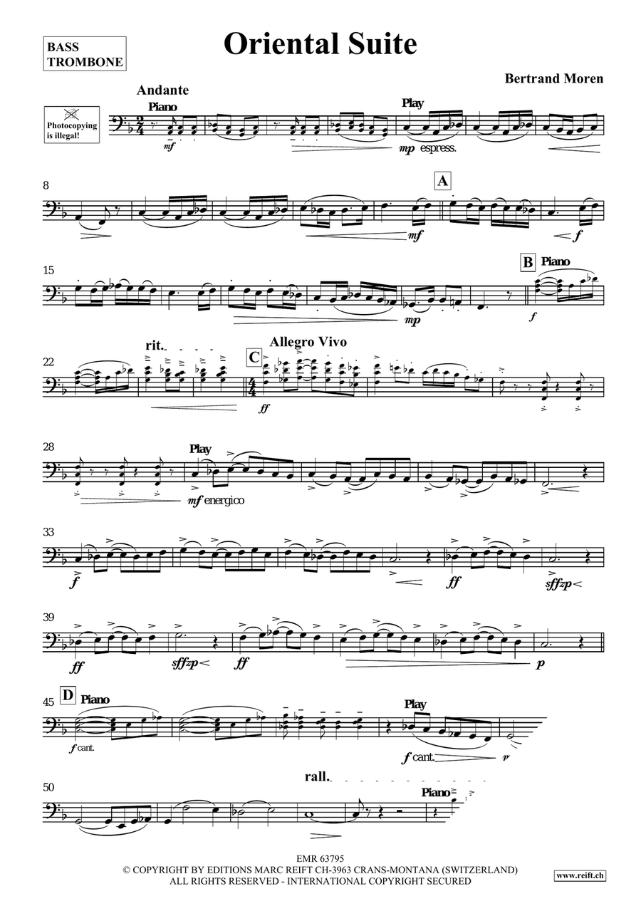 Oriental Suite Oriental Suite Bass Trombone scores gallery preview page 4