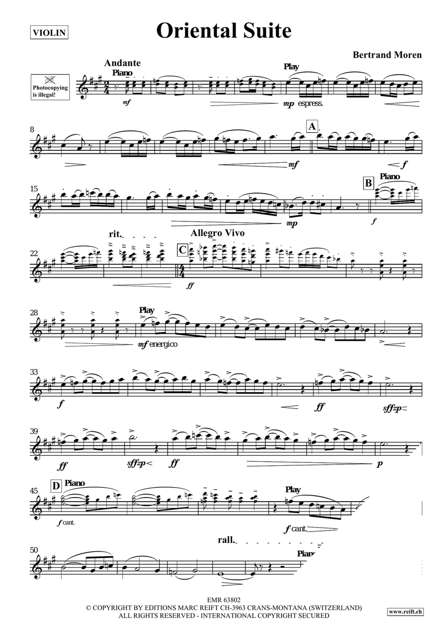Oriental Suite Oriental Suite Violin Solo scores gallery preview page 4