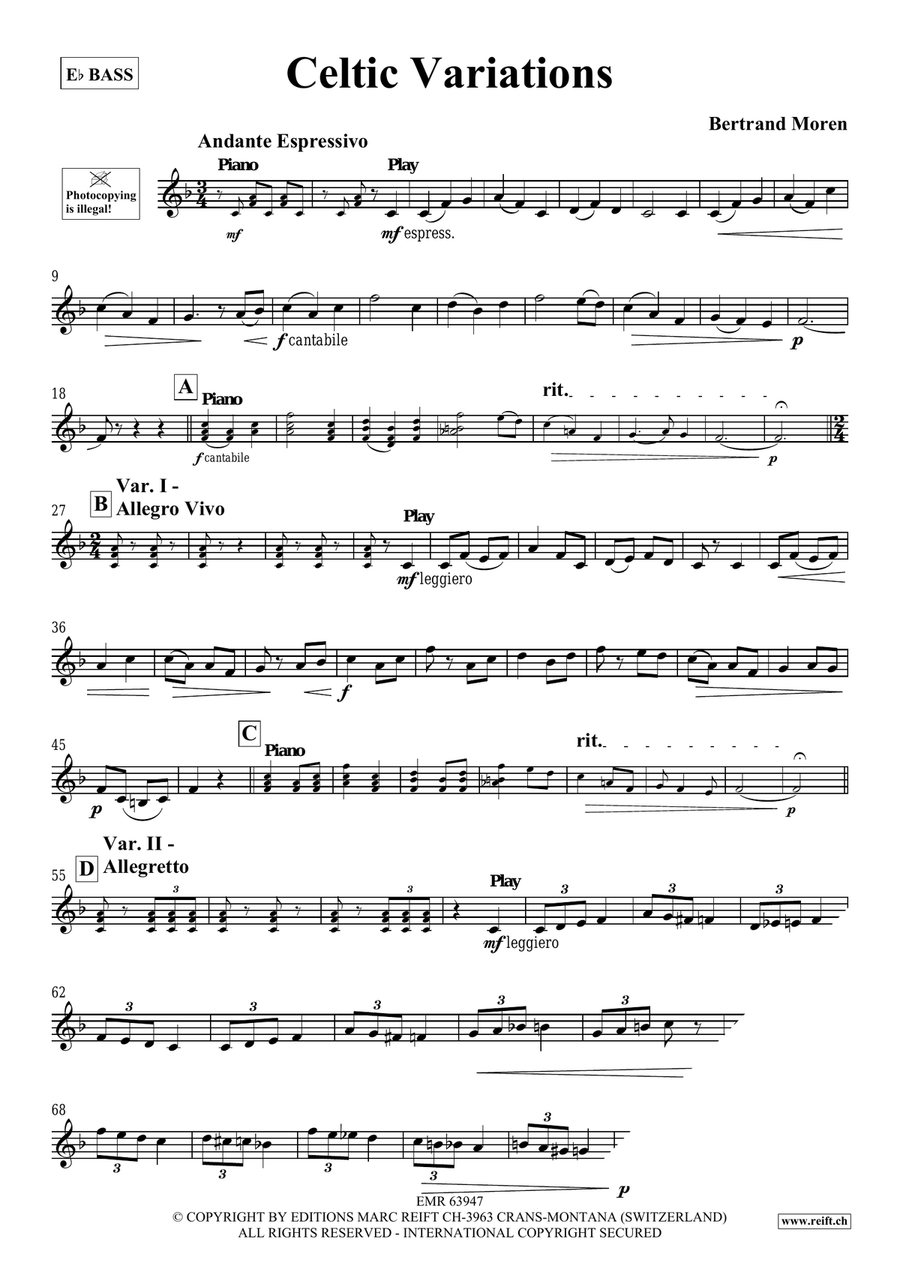 Celtic Variations Celtic Variations Voice Solo scores gallery preview page 4