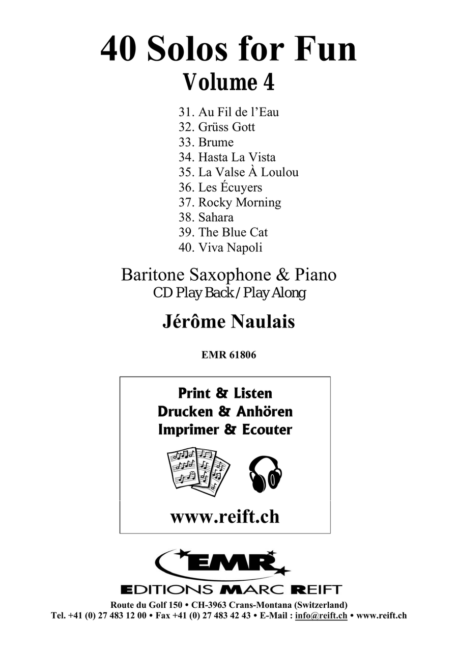 40 Solos for Fun Volume 4 Baritone Saxophone scores gallery preview page 2