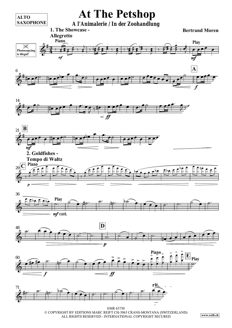 At The Pet Shop At The Pet Shop Alto Saxophone scores gallery preview page 4