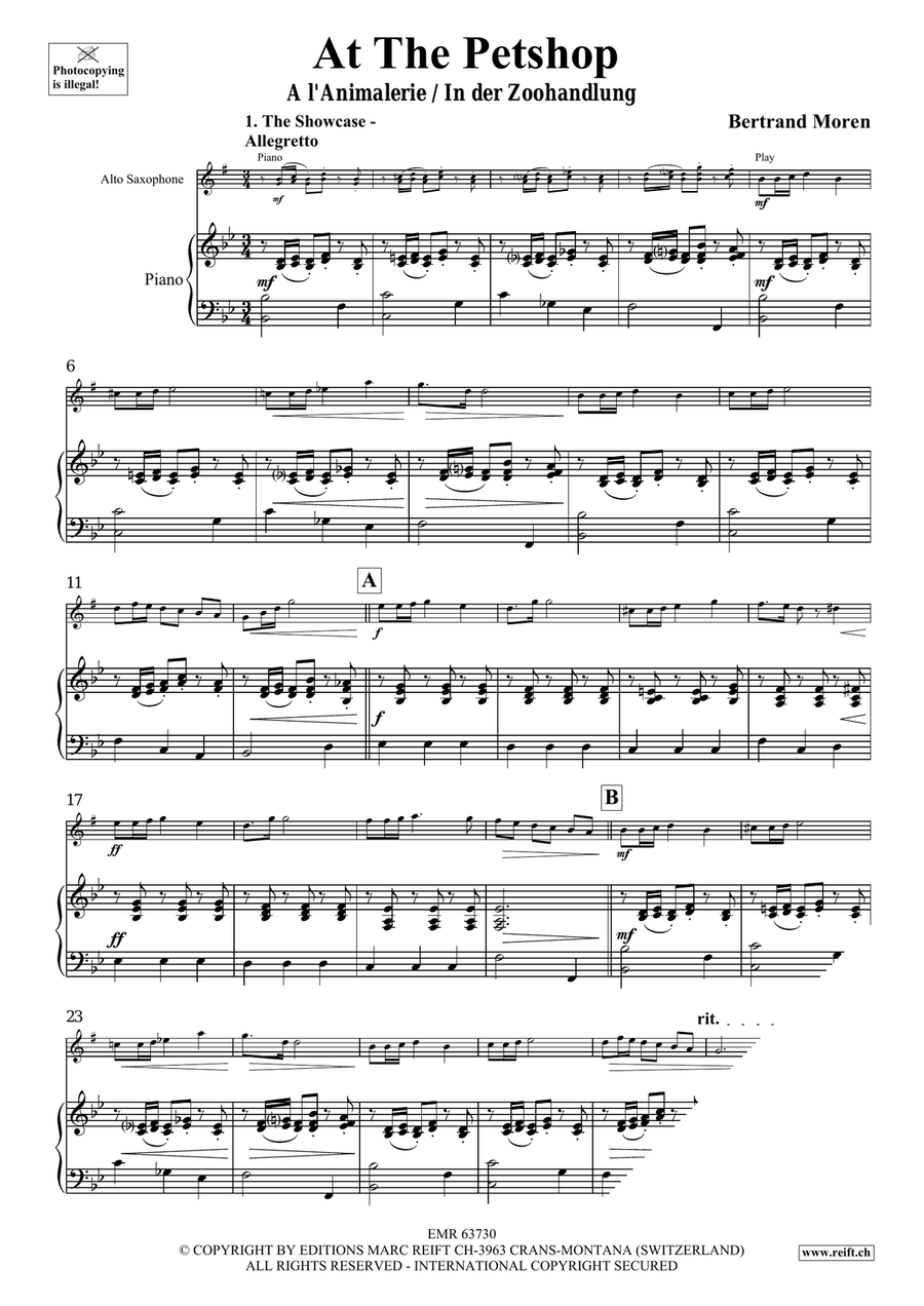 At The Pet Shop At The Pet Shop Alto Saxophone scores gallery preview page 5