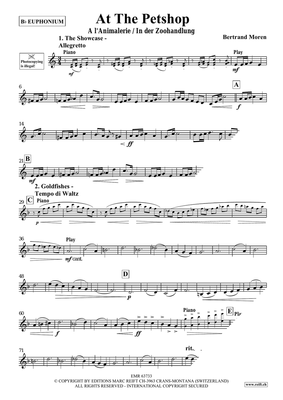 At The Pet Shop At The Pet Shop Euphonium scores gallery preview page 4