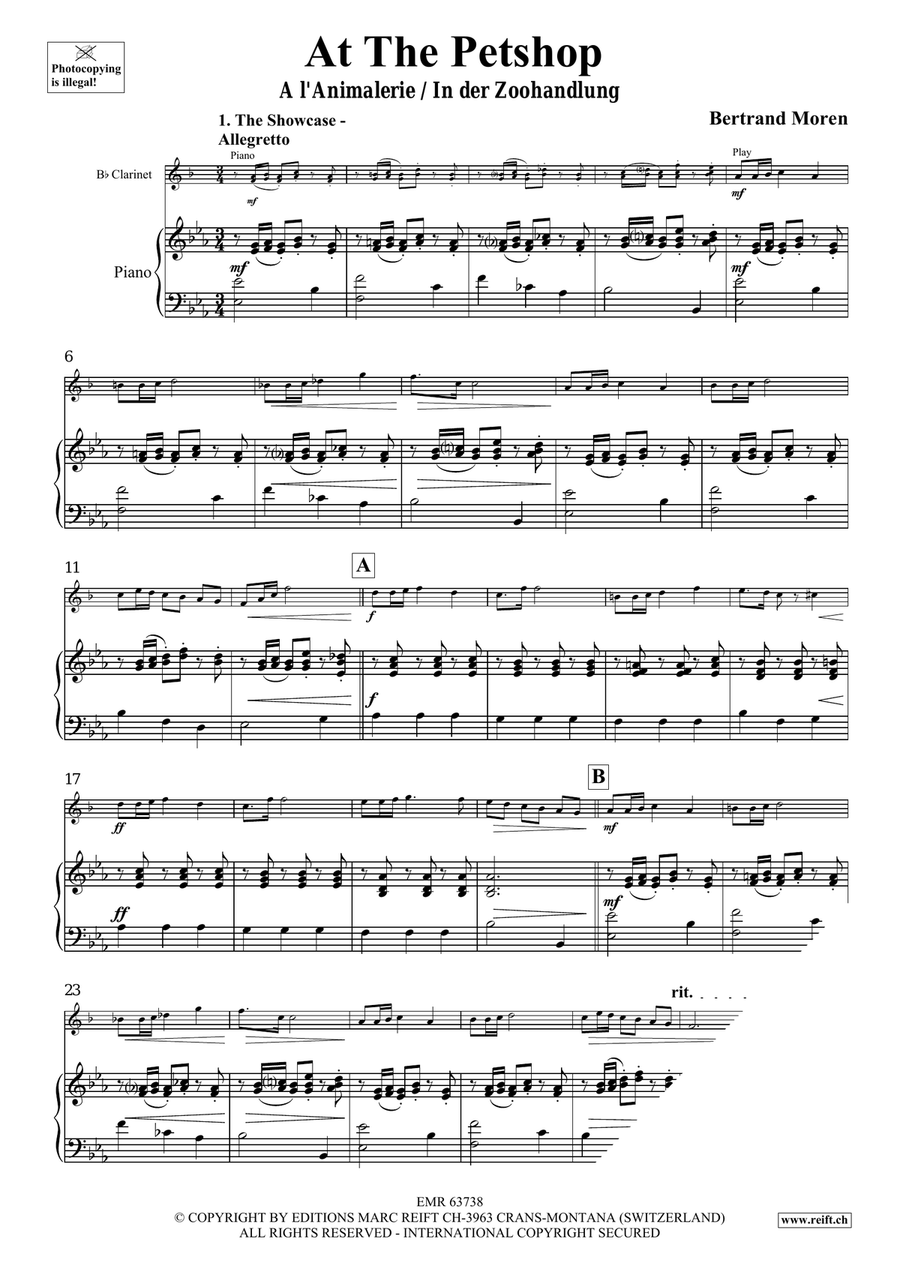 At The Pet Shop At The Pet Shop Clarinet Solo scores gallery preview page 5