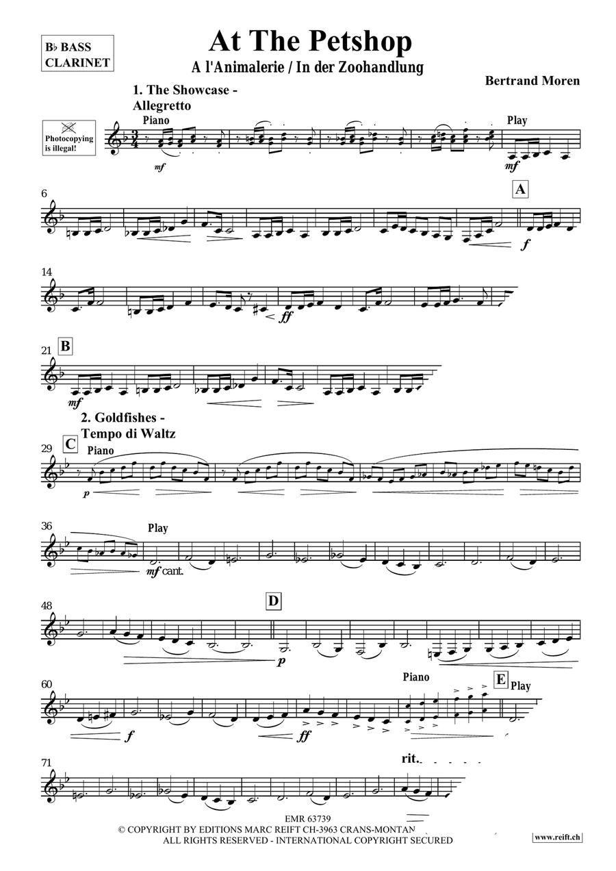 At The Pet Shop At The Pet Shop Bass Clarinet scores gallery preview page 4