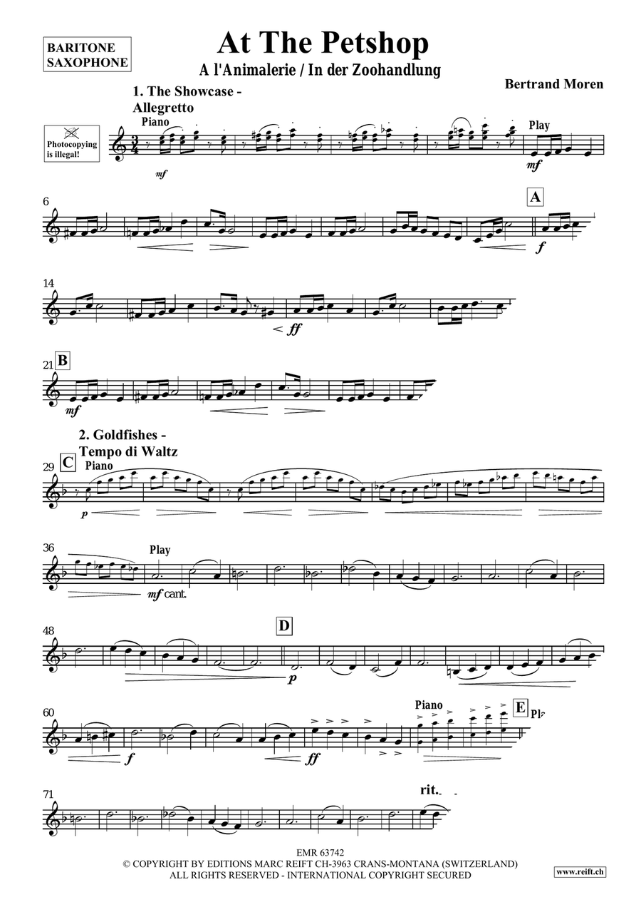 At The Pet Shop At The Pet Shop Baritone Saxophone scores gallery preview page 4