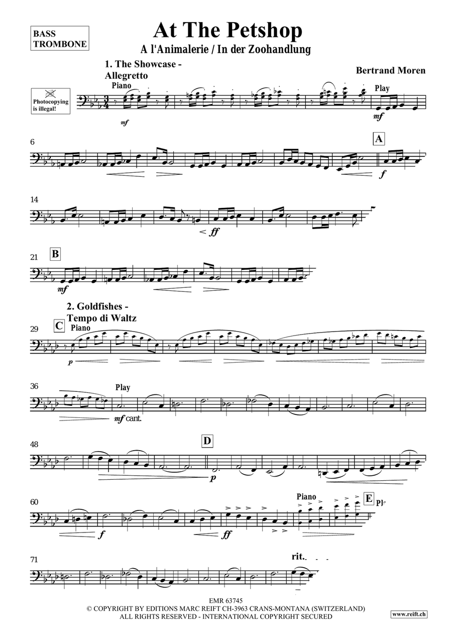 At The Pet Shop At The Pet Shop Bass Trombone scores gallery preview page 4