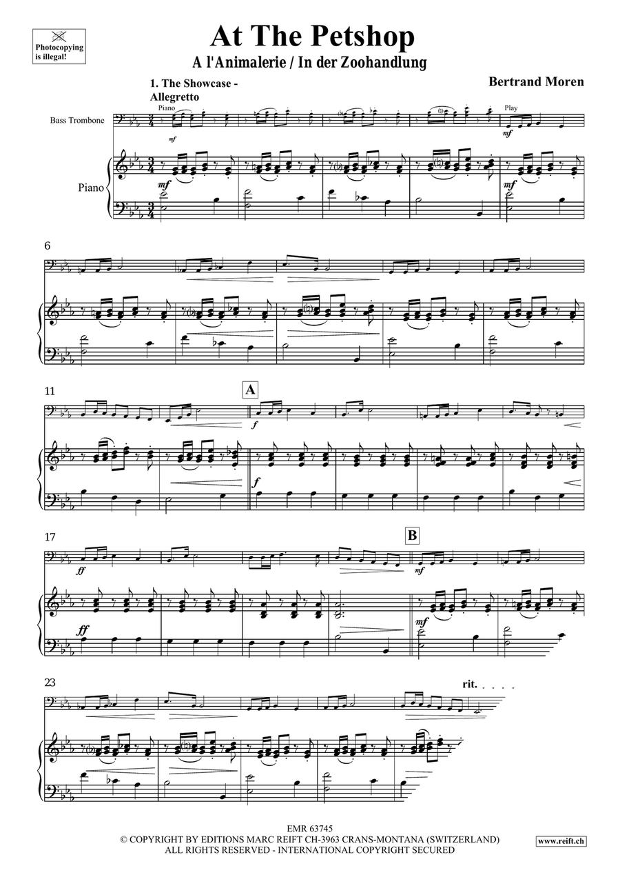 At The Pet Shop At The Pet Shop Bass Trombone scores gallery preview page 5