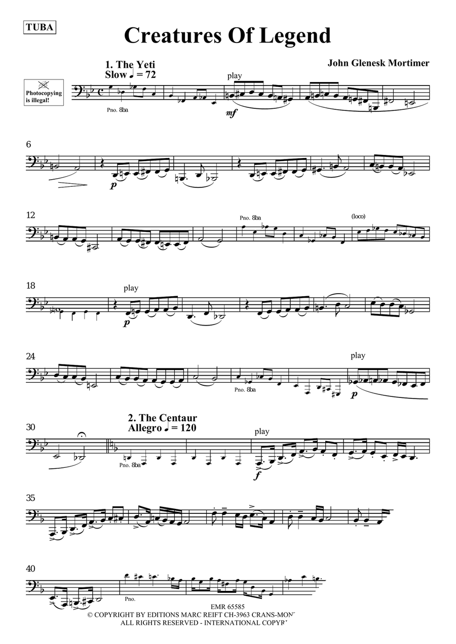 Creatures Of Legend Creatures Of Legend Tuba scores gallery preview page 3