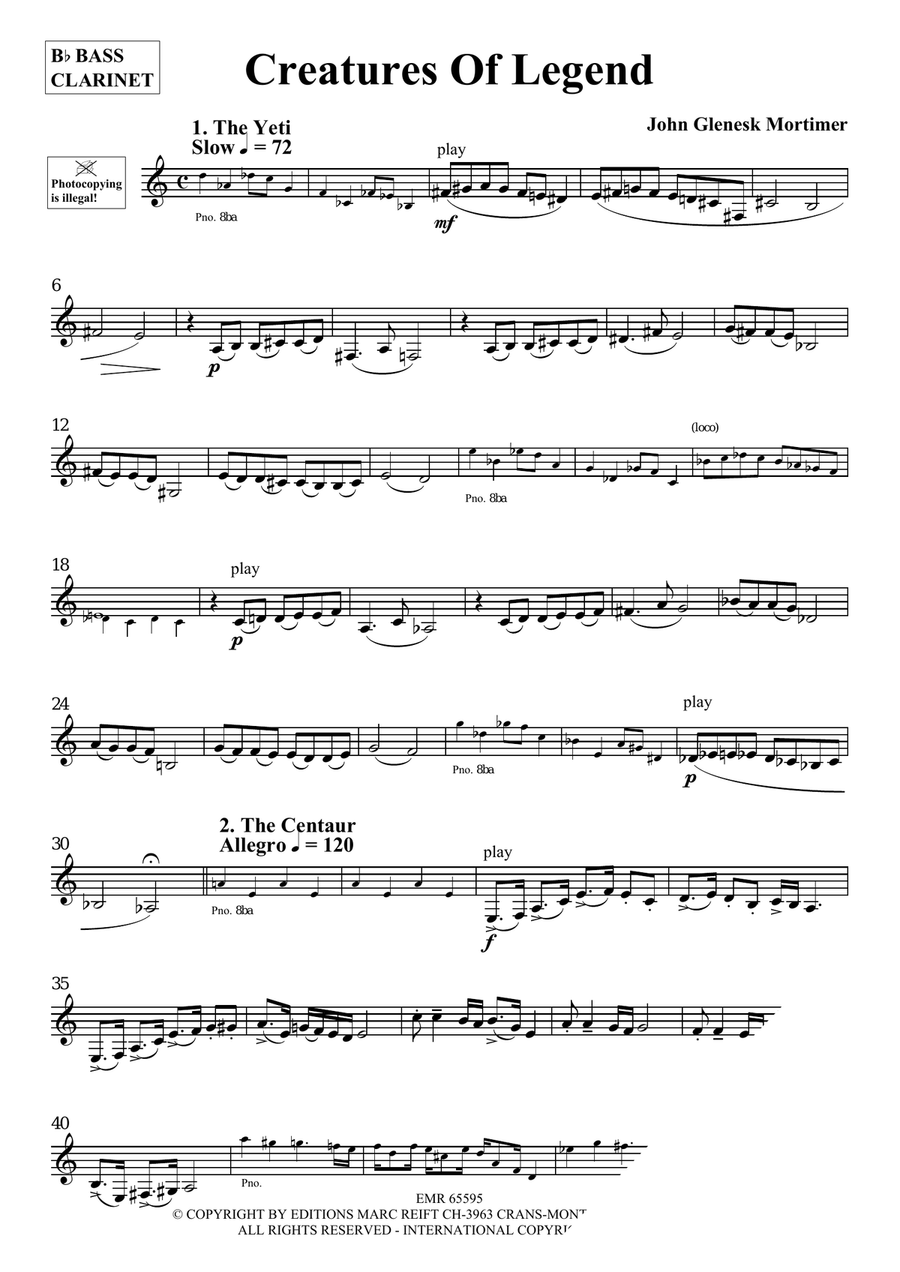 Creatures Of Legend Creatures Of Legend Bass Clarinet scores gallery preview page 3