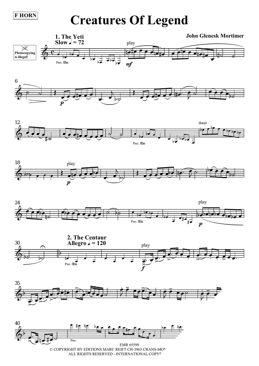 Creatures Of Legend Creatures Of Legend Horn scores gallery preview page 3