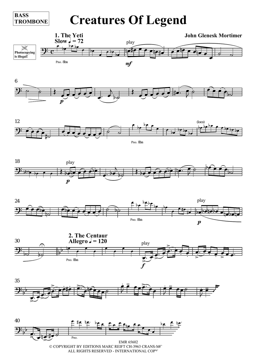 Creatures Of Legend Creatures Of Legend Bass Trombone scores gallery preview page 3