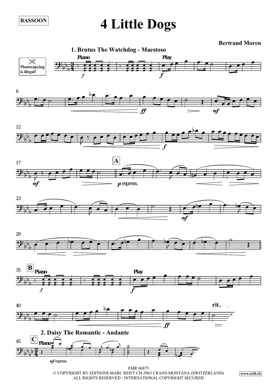 4 Little Dogs 4 Little Dogs Bassoon Solo scores gallery preview page 4