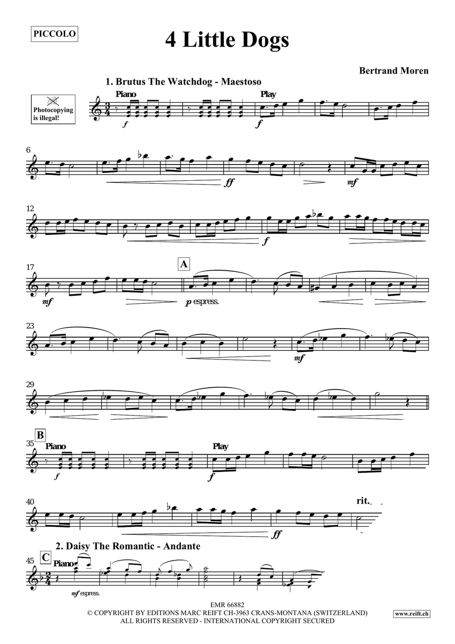 4 Little Dogs 4 Little Dogs Piccolo scores gallery preview page 4