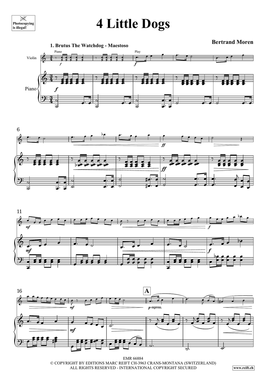4 Little Dogs 4 Little Dogs Violin Solo scores gallery preview page 5