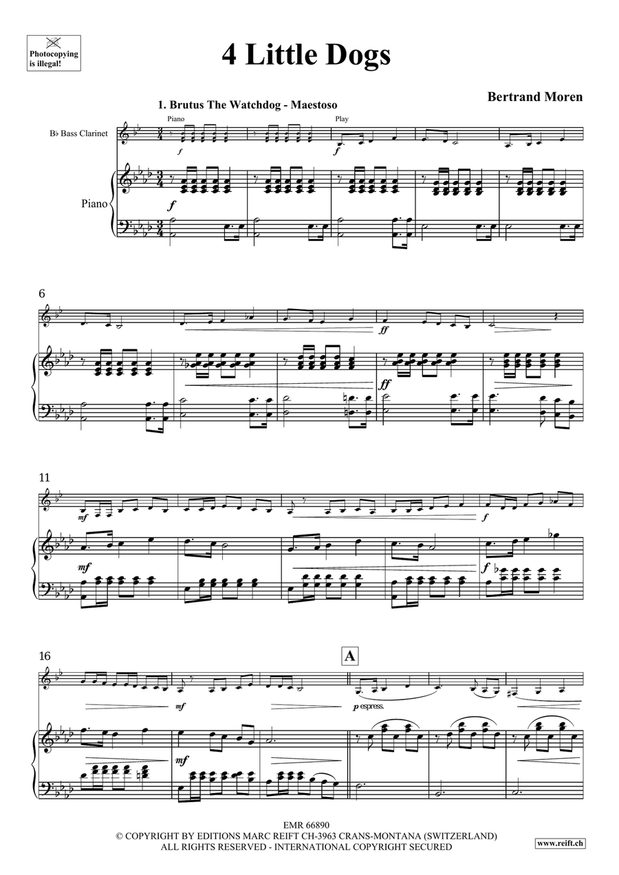 4 Little Dogs 4 Little Dogs Bass Clarinet scores gallery preview page 5
