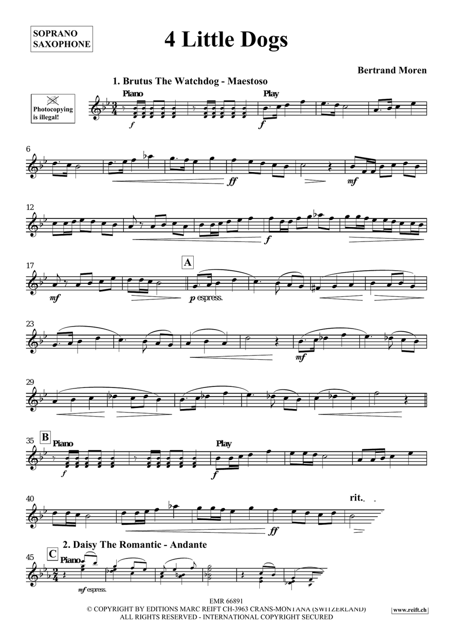 4 Little Dogs 4 Little Dogs Soprano Saxophone scores gallery preview page 4