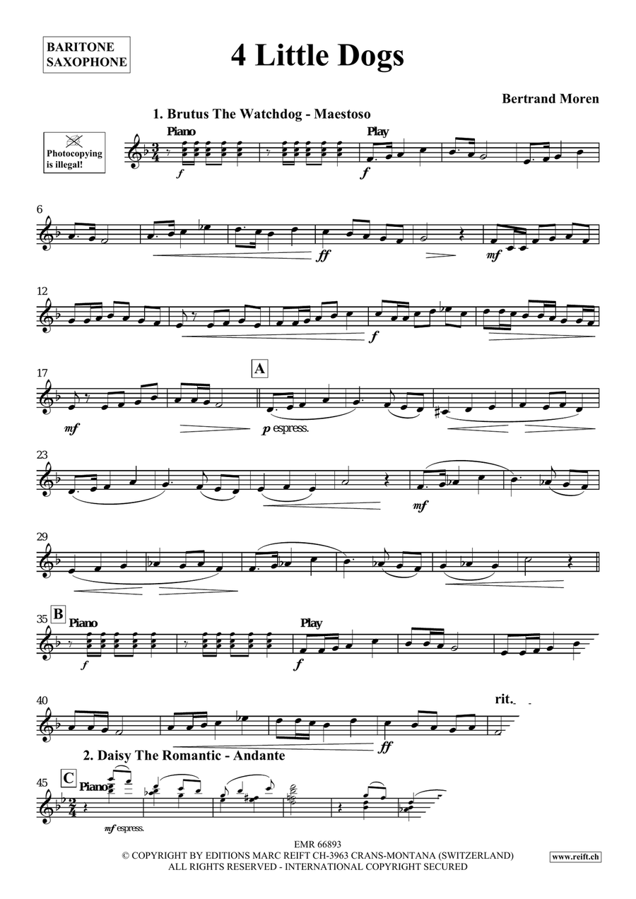 4 Little Dogs 4 Little Dogs Baritone Saxophone scores gallery preview page 4